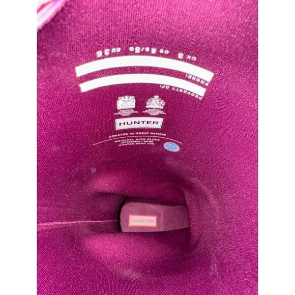 Hunter Purple Original Gloss Waterproof Rain Boots Womens Size 4B/5G