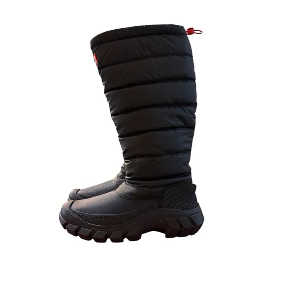 Hunter Women's Intrepid Tall Black Snow Boots WFT2108WWU Size 8!