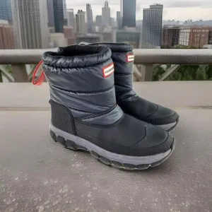 Hunter Women's Original Insulated Short Snow Boots US 9 Black Puffer Boot