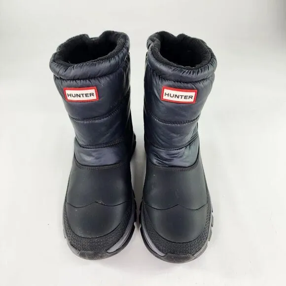 Hunter Women's Original Insulated Short Snow Boots US 9 Black Puffer Boot