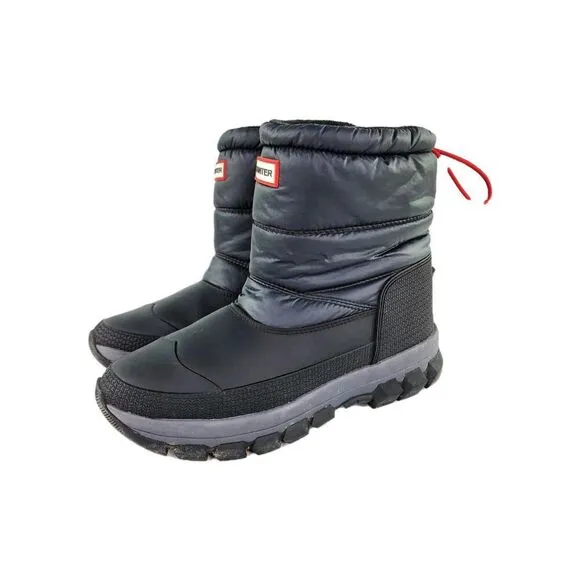 Hunter Women's Original Insulated Short Snow Boots US 9 Black Puffer Boot