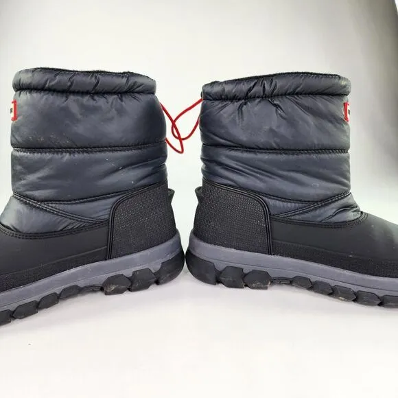 Hunter Women's Original Insulated Short Snow Boots US 9 Black Puffer Boot