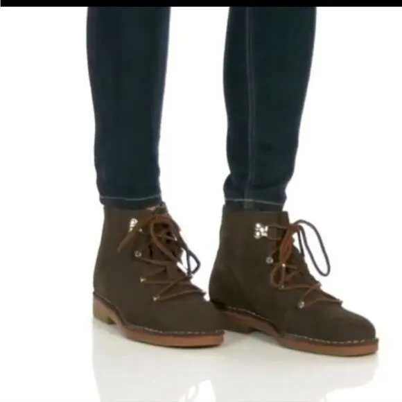 Hush Puppies Catelyn Dark Brown Hiking Ankle Boots Size 8‎