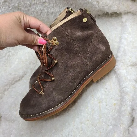 Hush Puppies Catelyn Dark Brown Hiking Ankle Boots Size 8‎