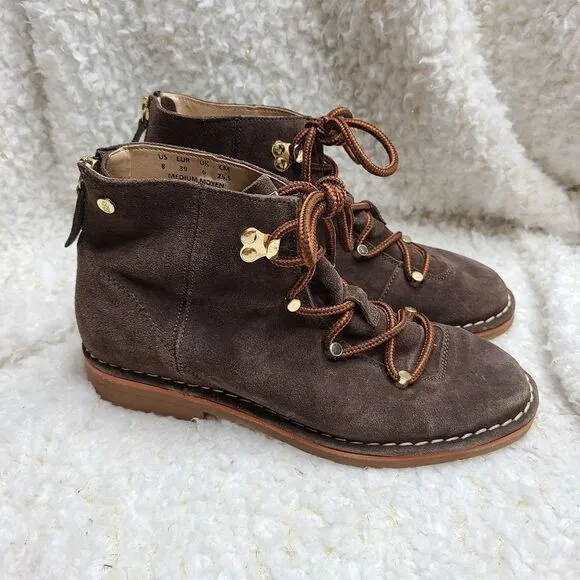 Hush Puppies Catelyn Dark Brown Hiking Ankle Boots Size 8‎