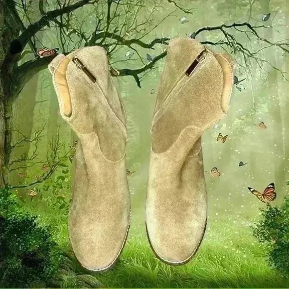 Hush Puppies Hannah Tan Suede Midi Boots