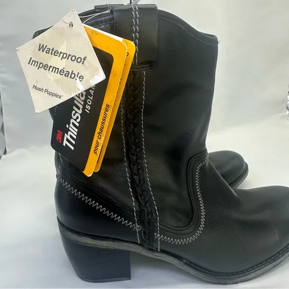 Hush‎ Puppies Rustique Western Boots Waterproof size 9 Leather upper waterproof