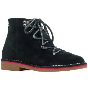 Hush Puppies Catelyn Hiker Black Suede Leather Mountaineering Ankle Boots 9