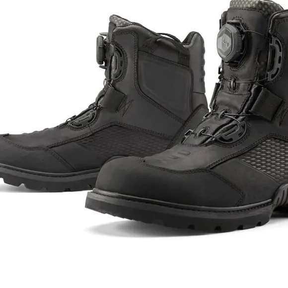 Icon Stormhawk Black Boots Size 10.5 Riding Booots