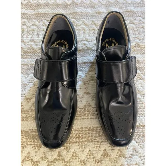Imperial Grade 7.5 Handmade Loafers Boots Black Chunky Heel Leather Booties