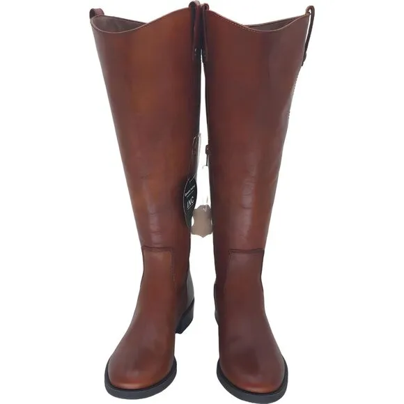 I.N.C. Fawne Wide-Calf Riding Boots Cognac Size 8.5M