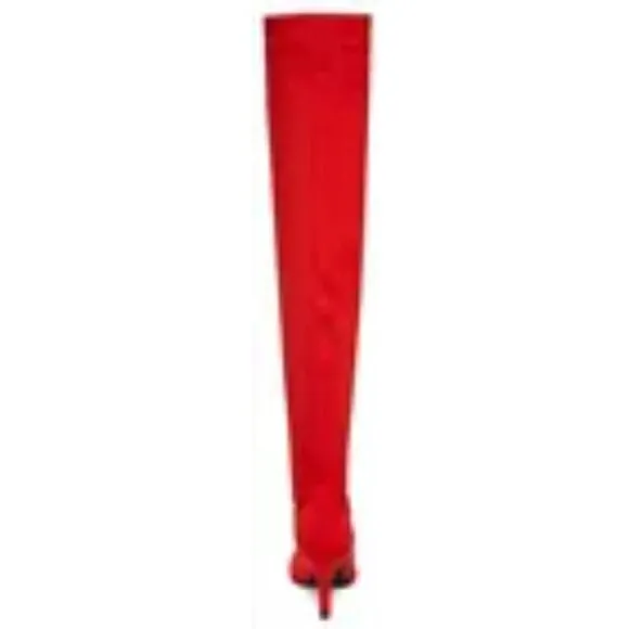 INC International Concepts Briella Women's Red Fabric Pointed Toe Riding Boot 7