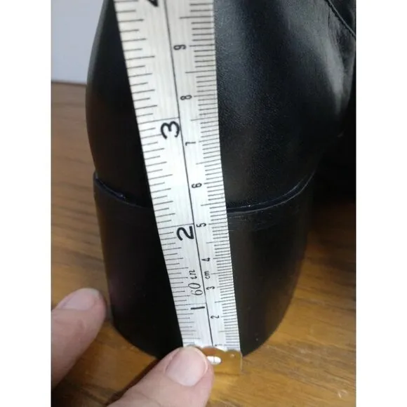 INC International Concepts Karmennl Black Leather Over-Knee-High Boots Size 7