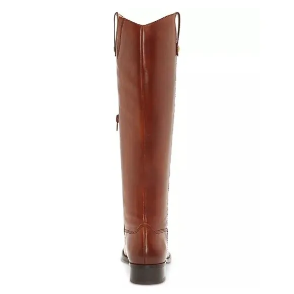 INC International Concepts Riding Boots Women 5.5‎ Genuine Leather Fawne Cognac