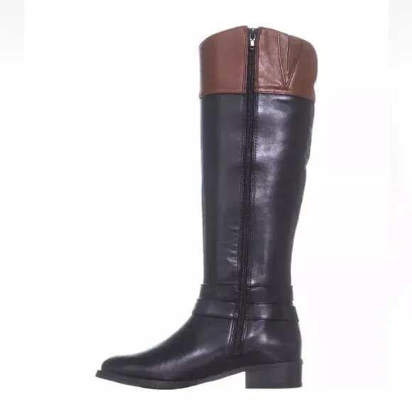 INC International Concepts Women’s Frankii Leather Almond Toe Riding Boots Sz 12