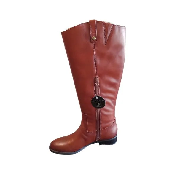 INC Womens Fawne Leather Over The Knee Riding Boots Size 6.5