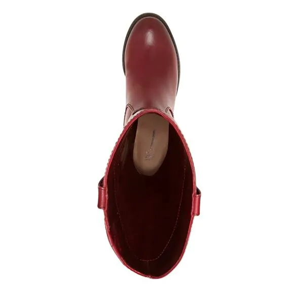 INC Women's Fawne Riding Boots Burgundy Size 10 1/2