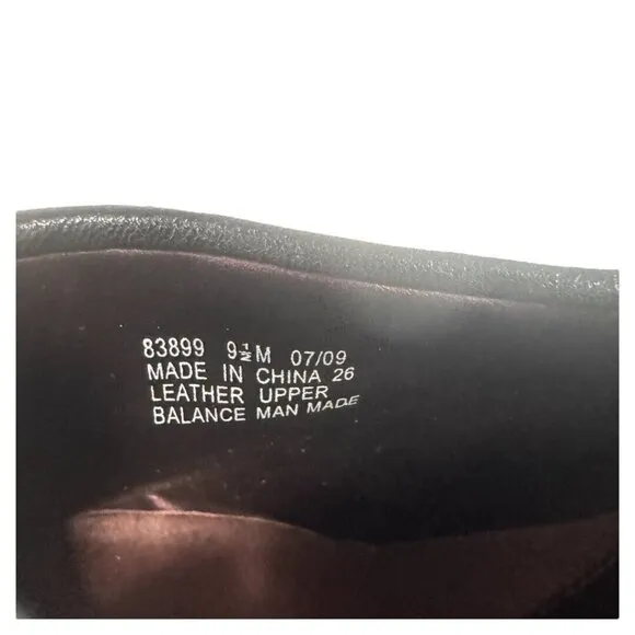 indigo by clarks Black Leather Shoe Boot Heel Size 9.5M ladies. Heel size 3.5&quot;