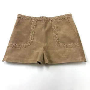 Intermix tan suede braid shorts Medium