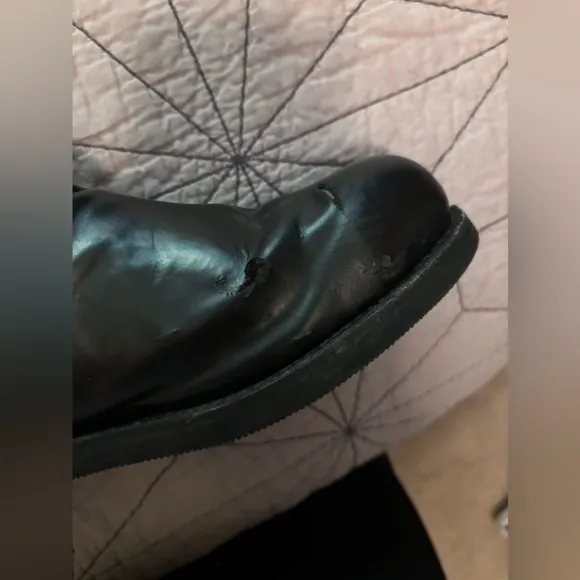 Interpol black leather boots, police motorcycle boots, like new condition