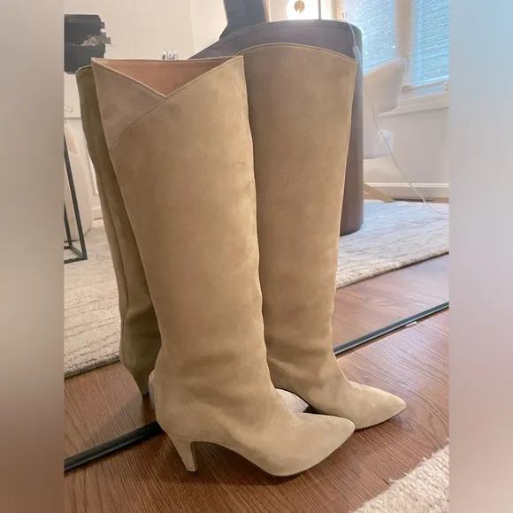 Isabel Marant Lispa Suede Knee Boots