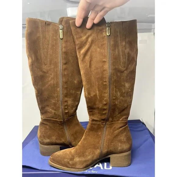 Italeau Fiamma Vero Cuoio Suede Genuine Leather Boots Size 39.5 NIB