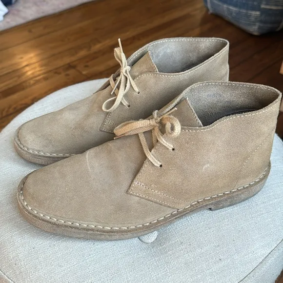 J. Crew 1990 MacAlister Chukka Boots in Suede Tan Anchor Grey Men's 8