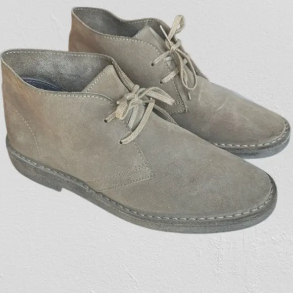 J. Crew 1990 MacAlister Chukka Boots in Suede Tan Anchor Grey Men's 8