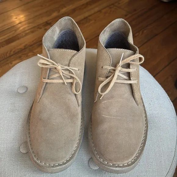 J. Crew 1990 MacAlister Chukka Boots in Suede Tan Anchor Grey Men's 8