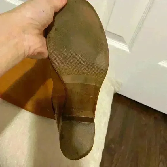 J Crew  brown leather boots size 7 western riding