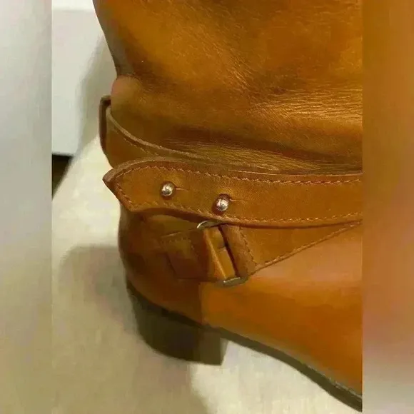 J Crew  brown leather boots size 7 western riding