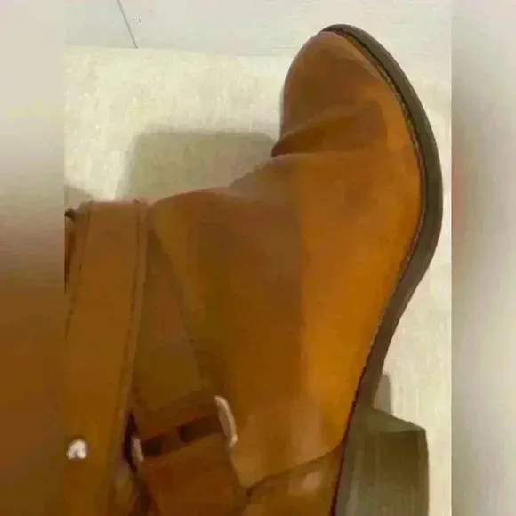 J Crew  brown leather boots size 7 western riding
