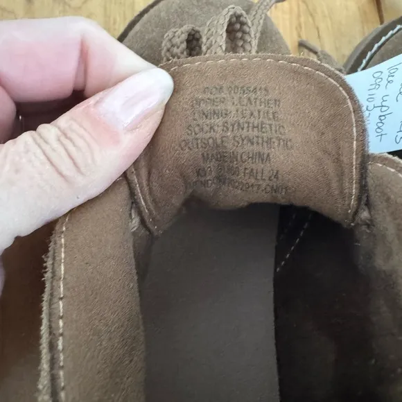 J. Crew NWT Crewcuts Boys’ or Girls’ Suede Lace Up Boots Brown Size 13