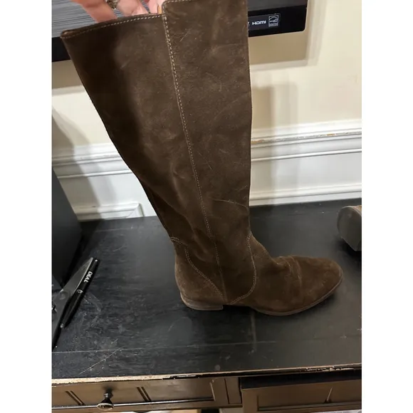 J. Crew Suede women’s dark brown knee-high riding boots size 7