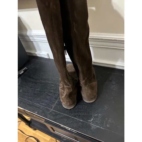 J. Crew Suede women’s dark brown knee-high riding boots size 7