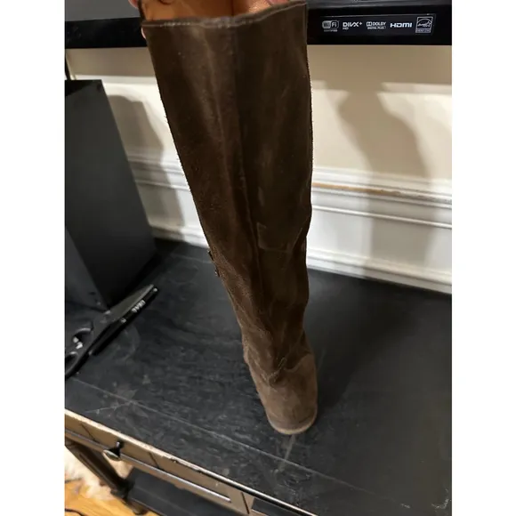J. Crew Suede women’s dark brown knee-high riding boots size 7