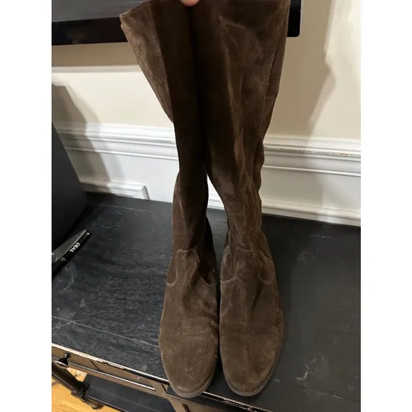 J. Crew Suede women’s dark brown knee-high riding boots size 7
