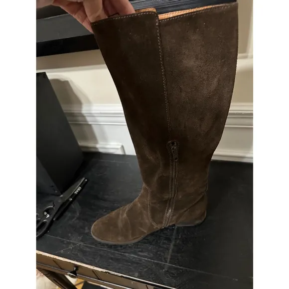 J. Crew Suede women’s dark brown knee-high riding boots size 7
