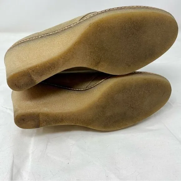 J. Crew Suede Wedge Ankle Boots- Size 8