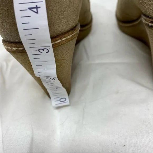 J. Crew Suede Wedge Ankle Boots- Size 8