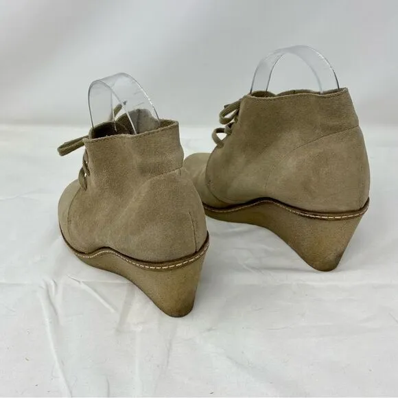 J. Crew Suede Wedge Ankle Boots- Size 8