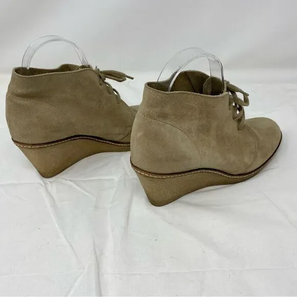 J. Crew Suede Wedge Ankle Boots- Size 8