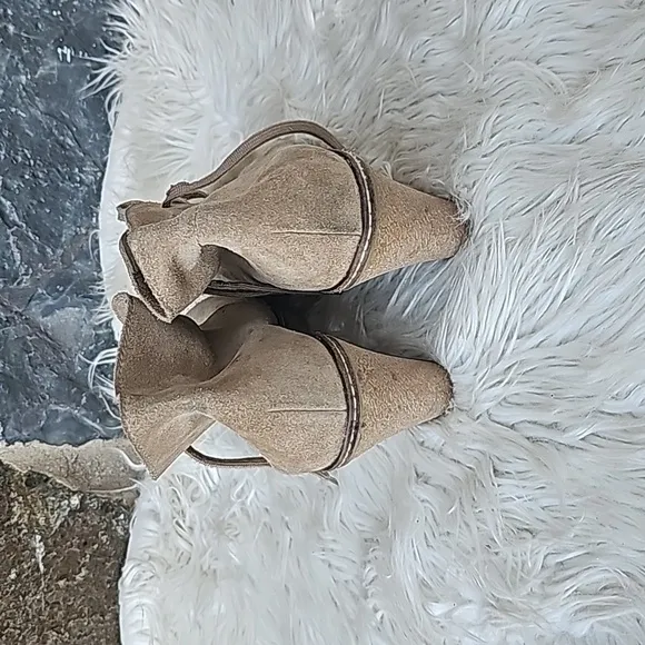J Crew Taupe Suede MacAlister Lace-Up Wedge Boots Made in Italy Women's 10