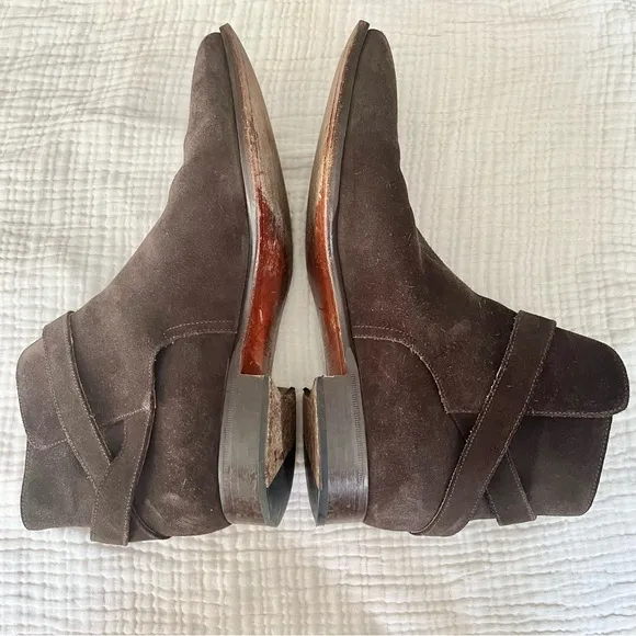 Jack Erwin | Brown Suede Harness Boots