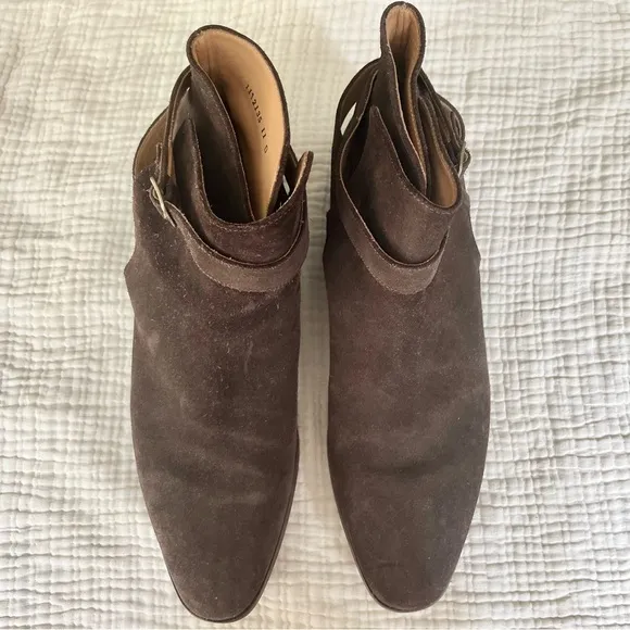 Jack Erwin | Brown Suede Harness Boots