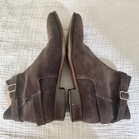 Jack Erwin | Brown Suede Harness Boots