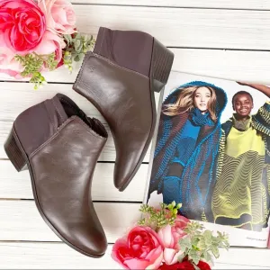 Jack Rogers Bailee Brown Leather Ankle Boots 9.5