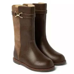 Janie &amp; Jack Brown Leather and Suede Riding Boots 7C