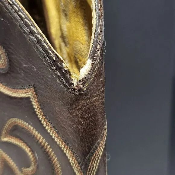 J.Chisholm Men's Brown Leather Cowboy Boots
