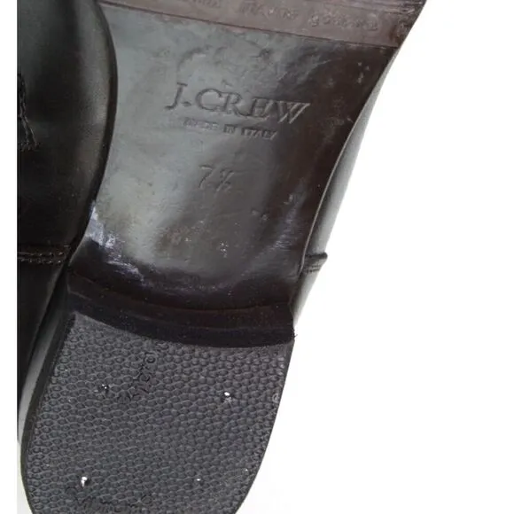 J.Crew Brown Leather and Suede Buckle Riding Boots, Made in Italy Size 7.5M
